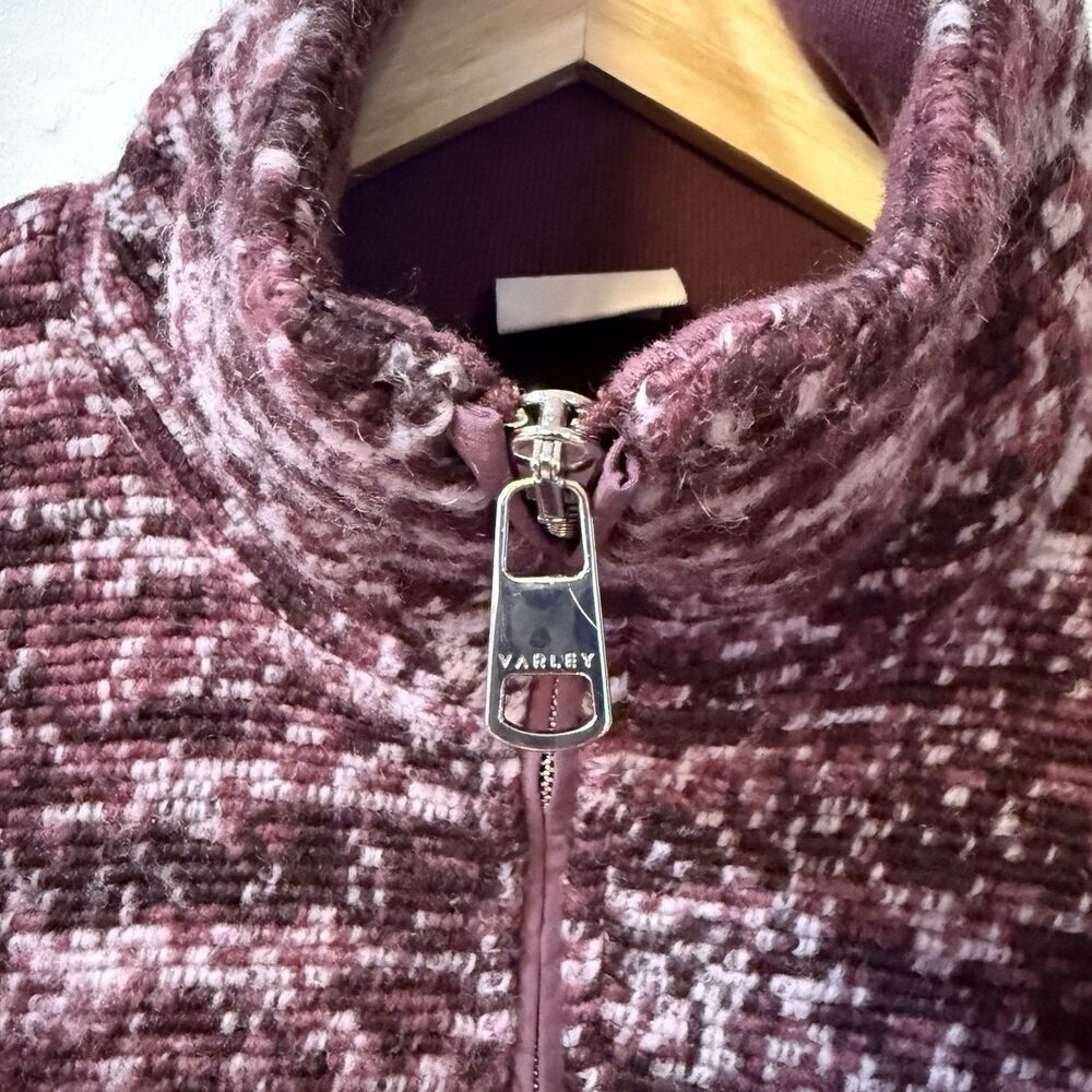 Varley Bailey Half Zip Women's Small Fleece Pullover Speckle Mauve Wool Blend - Picture 7 of 10